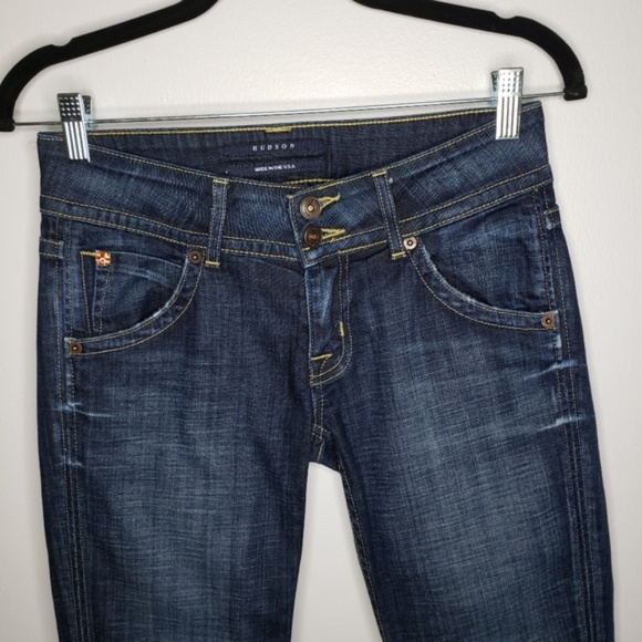 Hudson Bootcut Flap Pocket Elm Dark Wash Jeans 26 - Picture 2 of 7